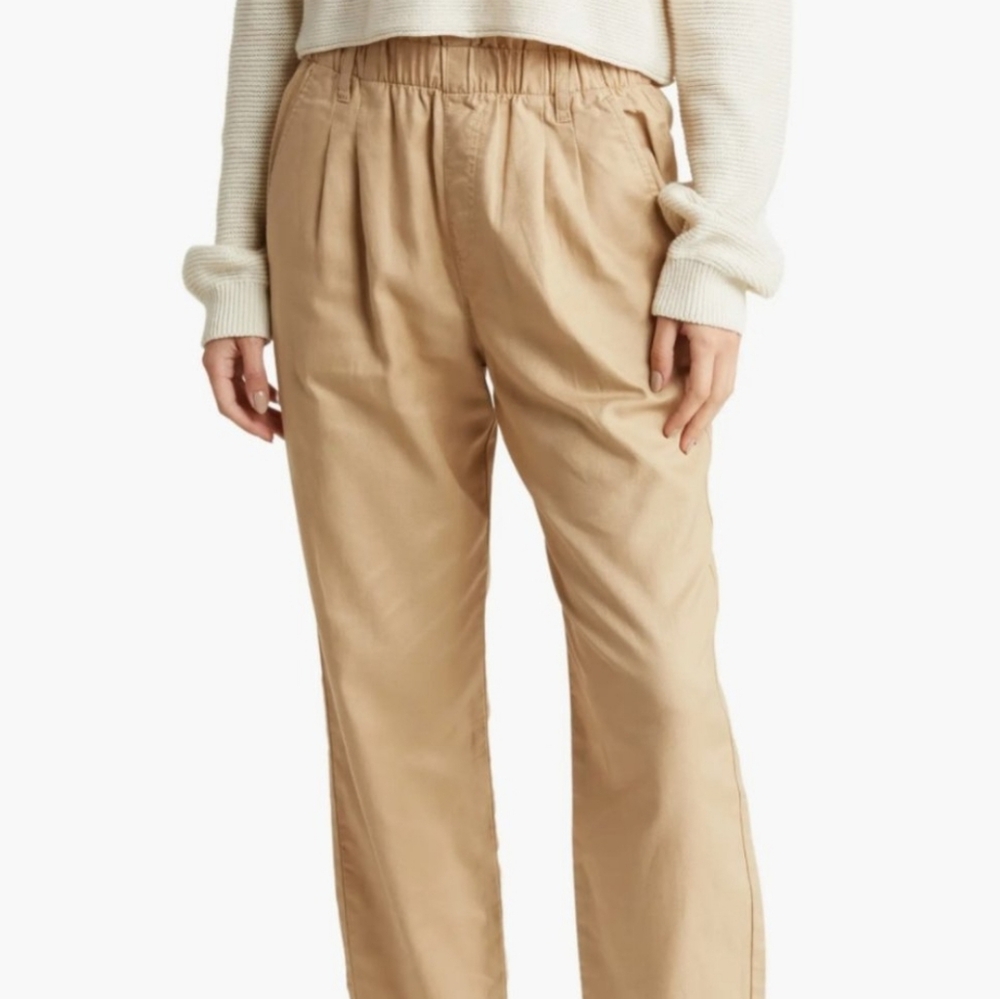 Sanctuary Women's Lyla Paper Bag High Waisted Straight Legged Pants Size L